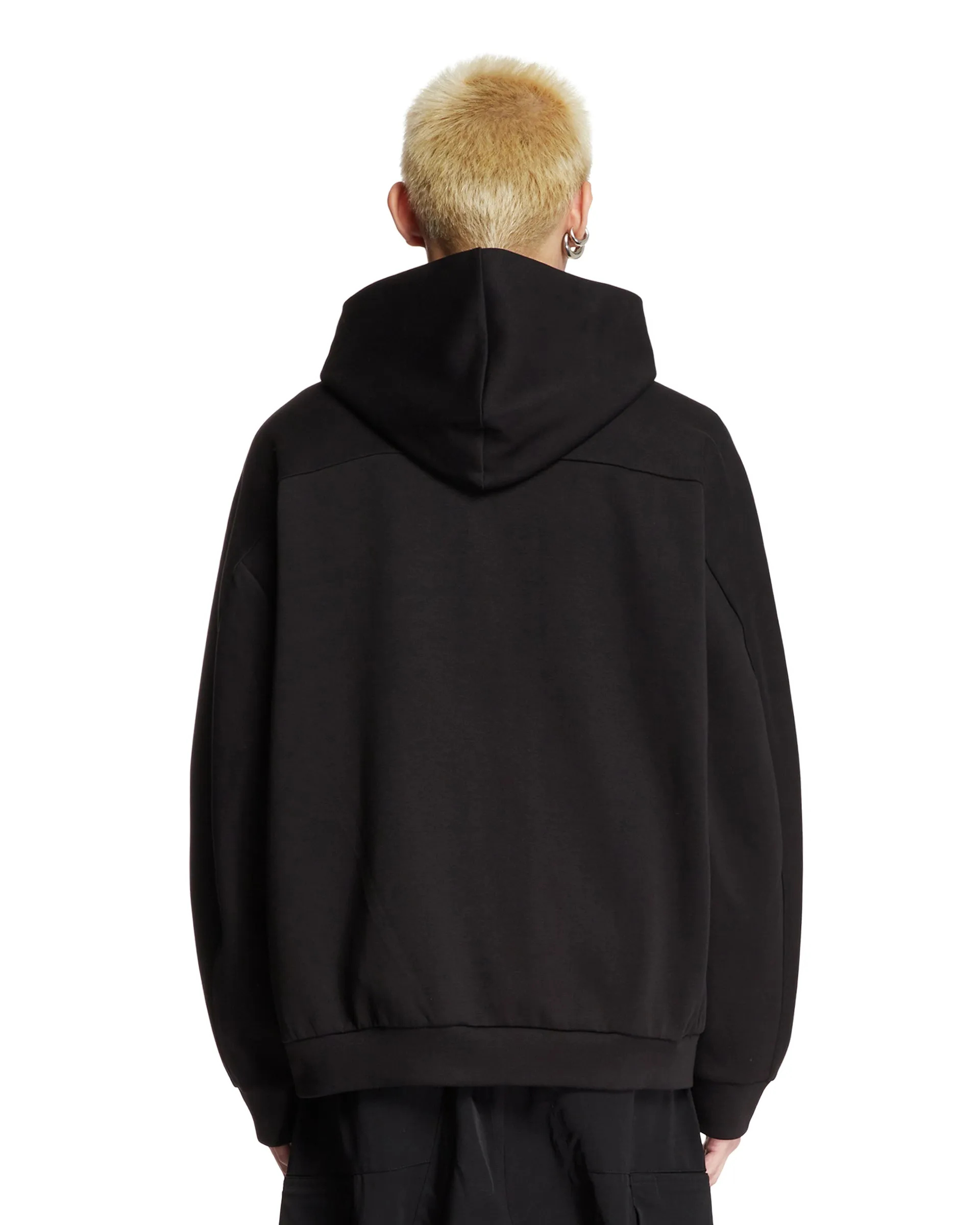 Black Cotton Hoodie