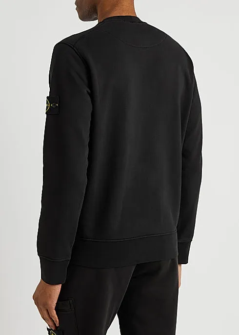 Black logo cotton sweatshirt