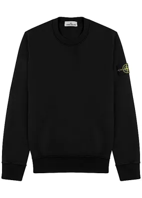 Black logo cotton sweatshirt