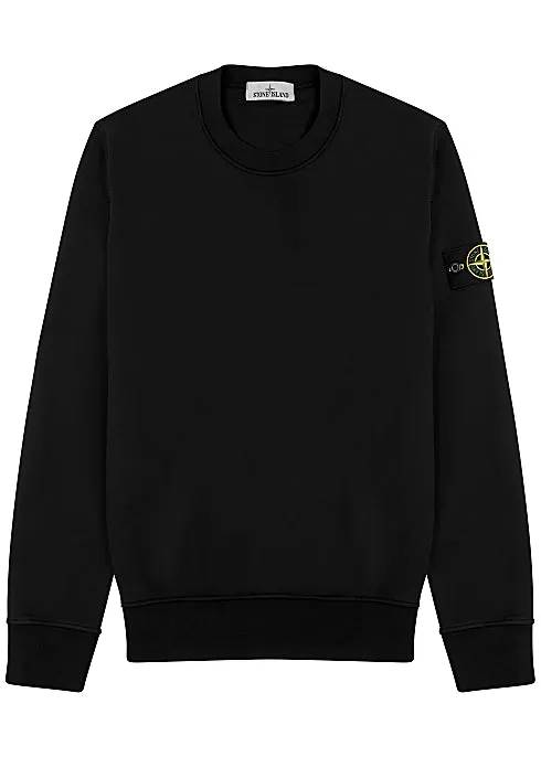 Black logo cotton sweatshirt