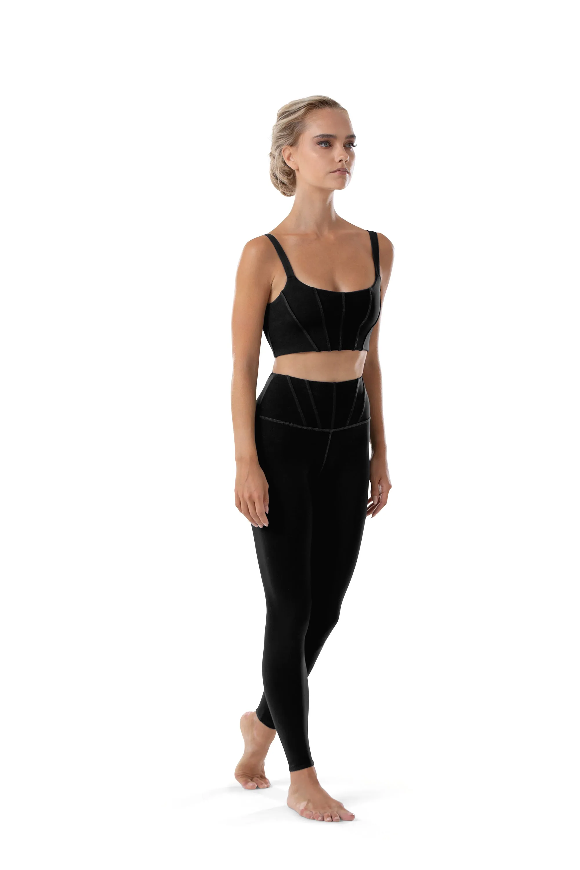 Bloch Panelled Waist Leggings  - Ladies