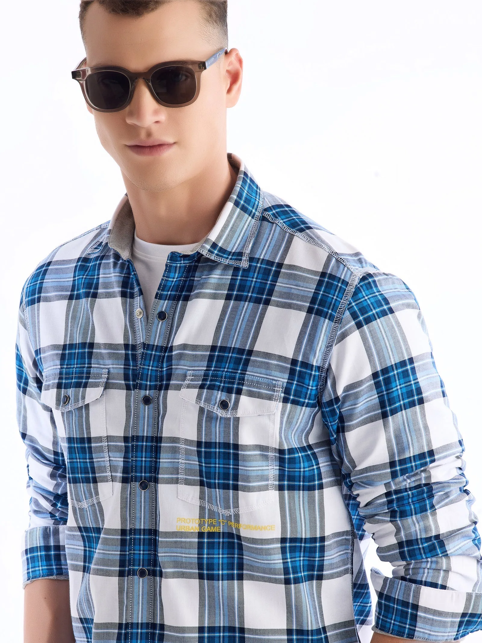 Blue Checked Urban Shirt