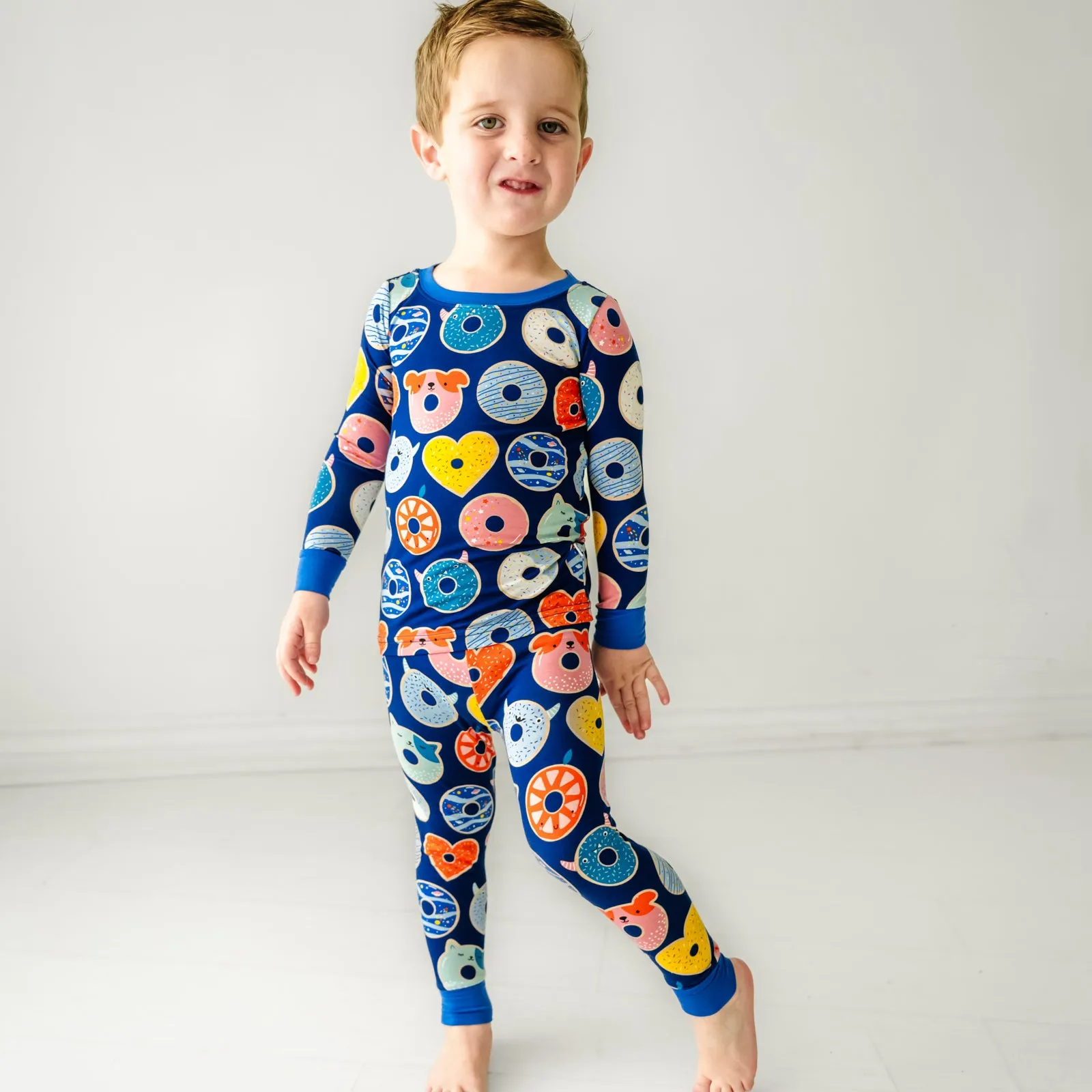 Blue Donut Dreams Two-Piece Pajama Set