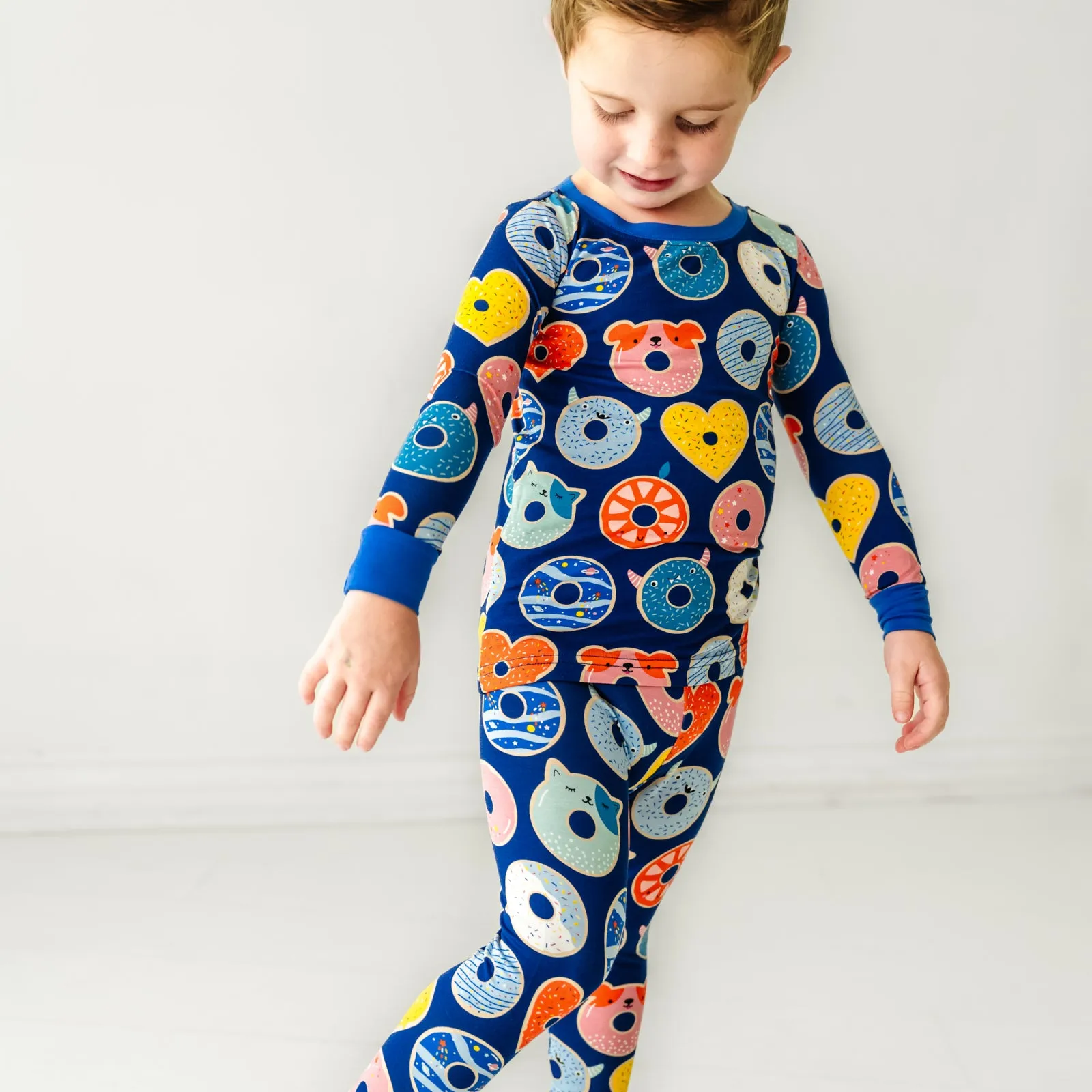 Blue Donut Dreams Two-Piece Pajama Set