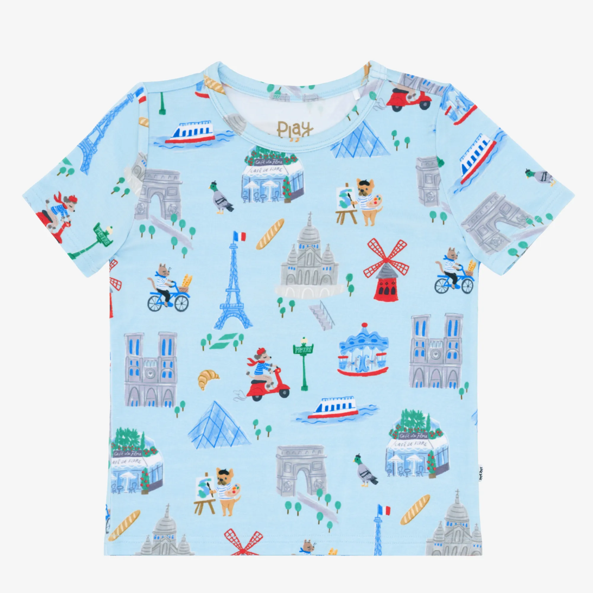 Blue Weekend in Paris Short Sleeve Classic Tee