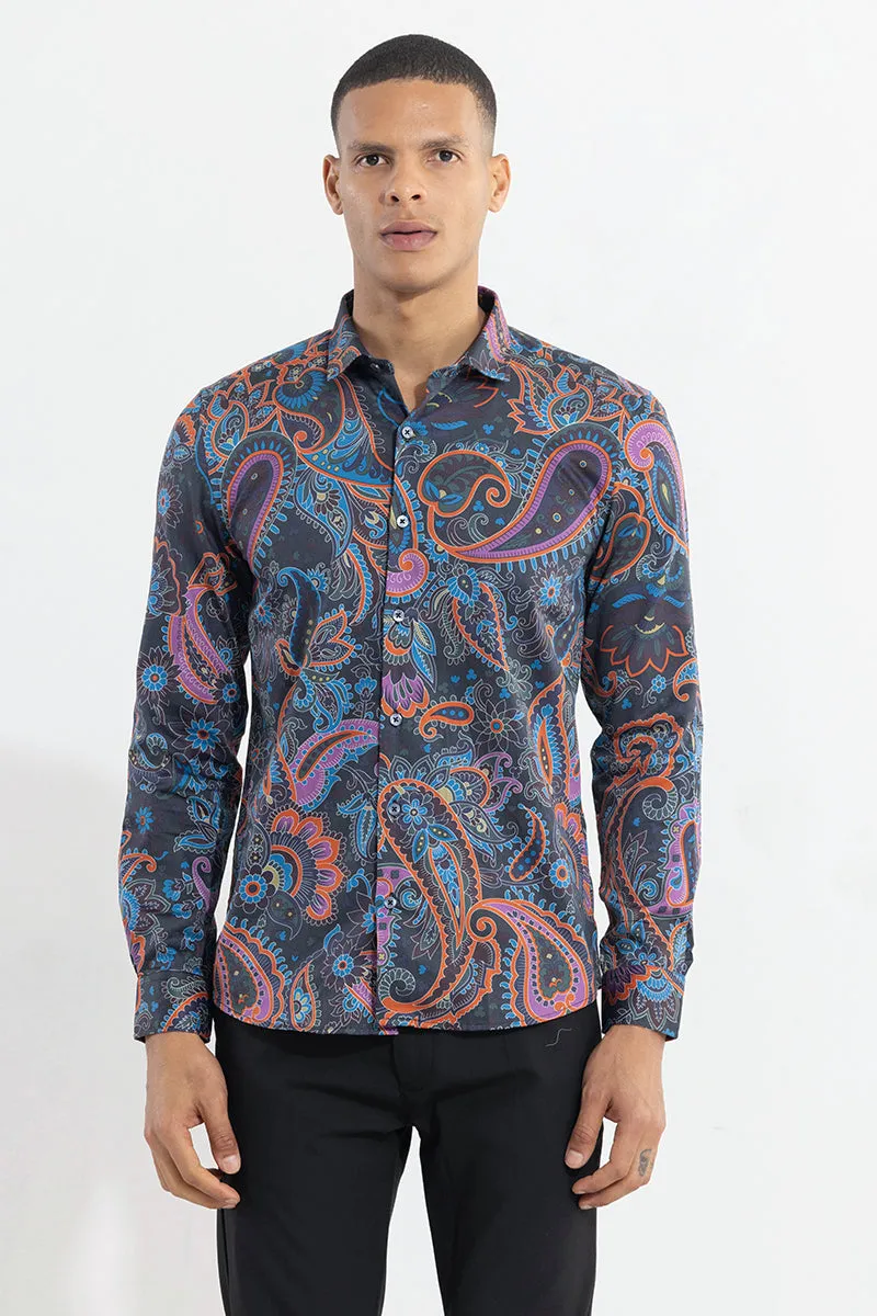 Bohemian Paisley Black Shirt