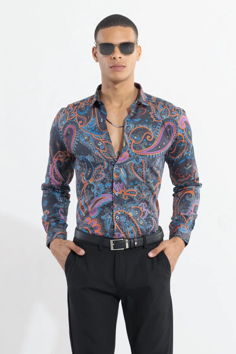 Bohemian Paisley Black Shirt