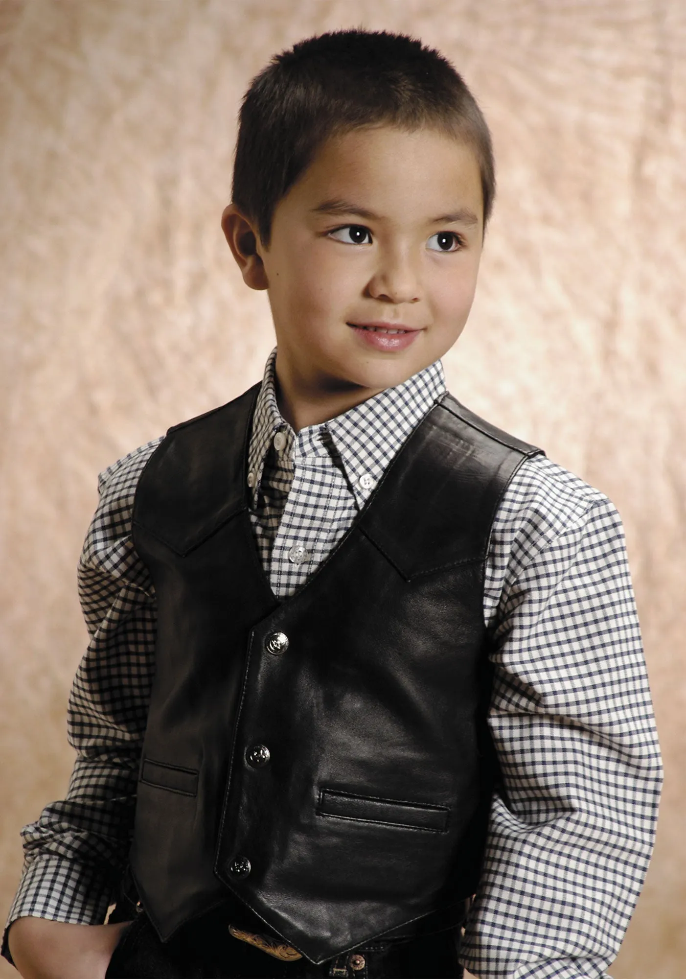 Boy's Roper Lamb Skin Vest