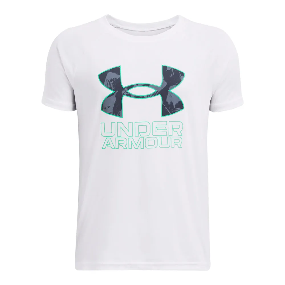 Boys' Under Armour Youth Tech Hybrid Print T-Shirt