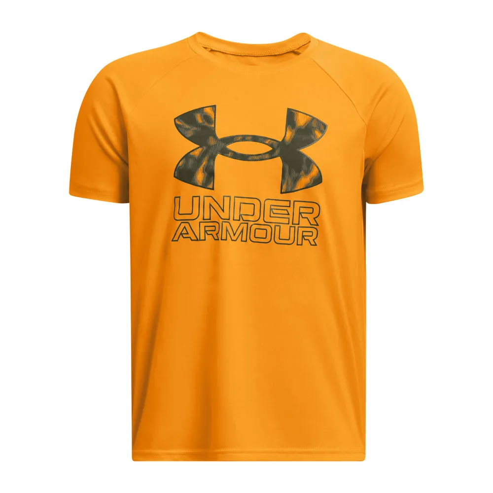 Boys' Under Armour Youth Tech Hybrid Print T-Shirt