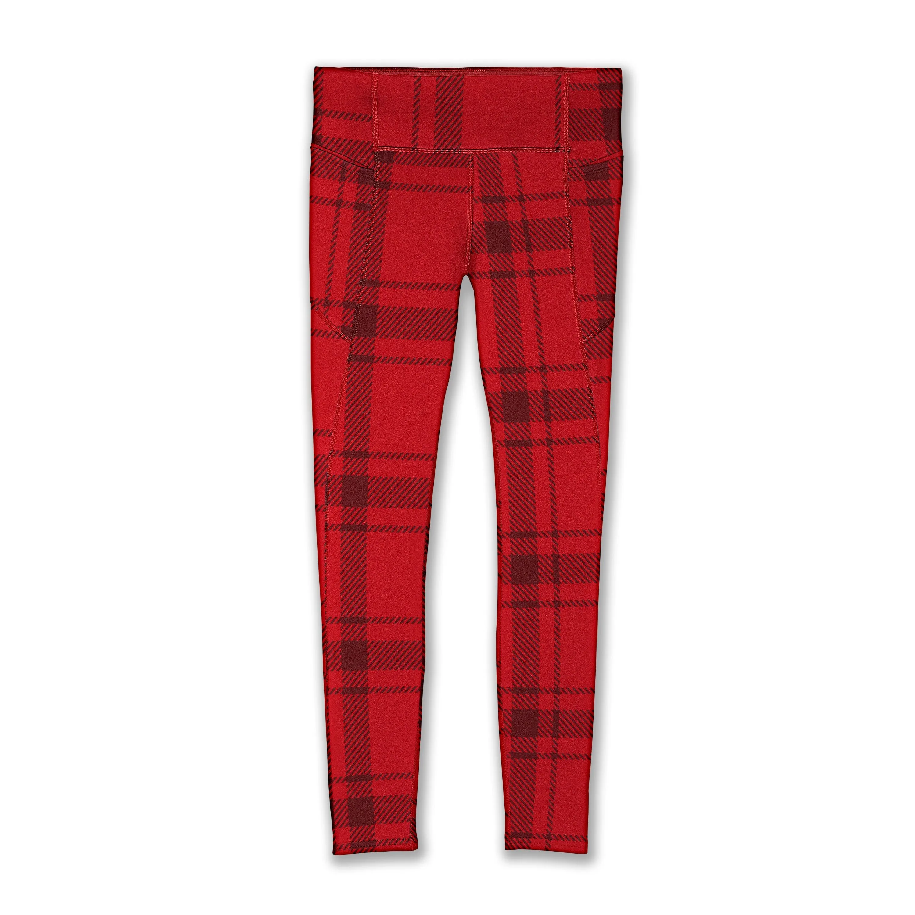 Brooks Women's Moment Tight Run Merry Plaid