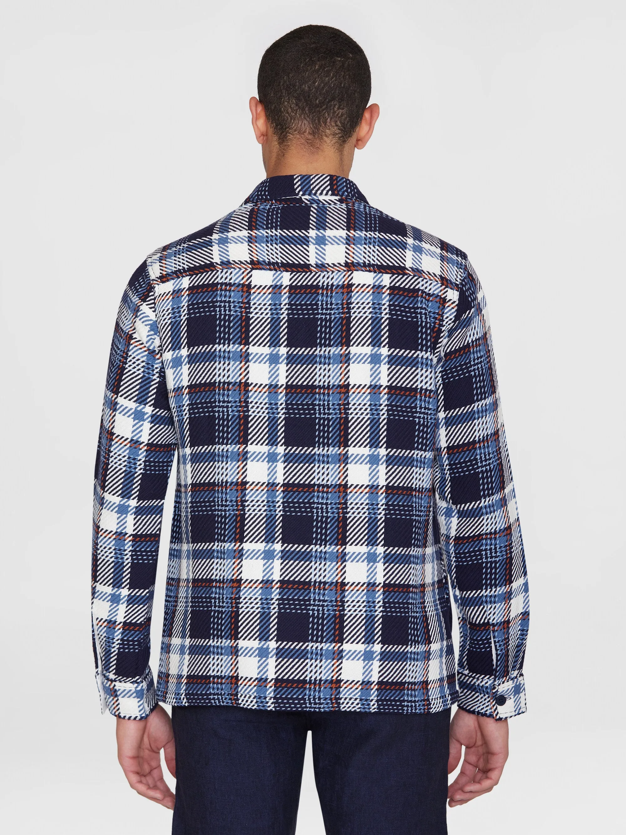 Checked overshirt - GOTS/Vegan - blue check