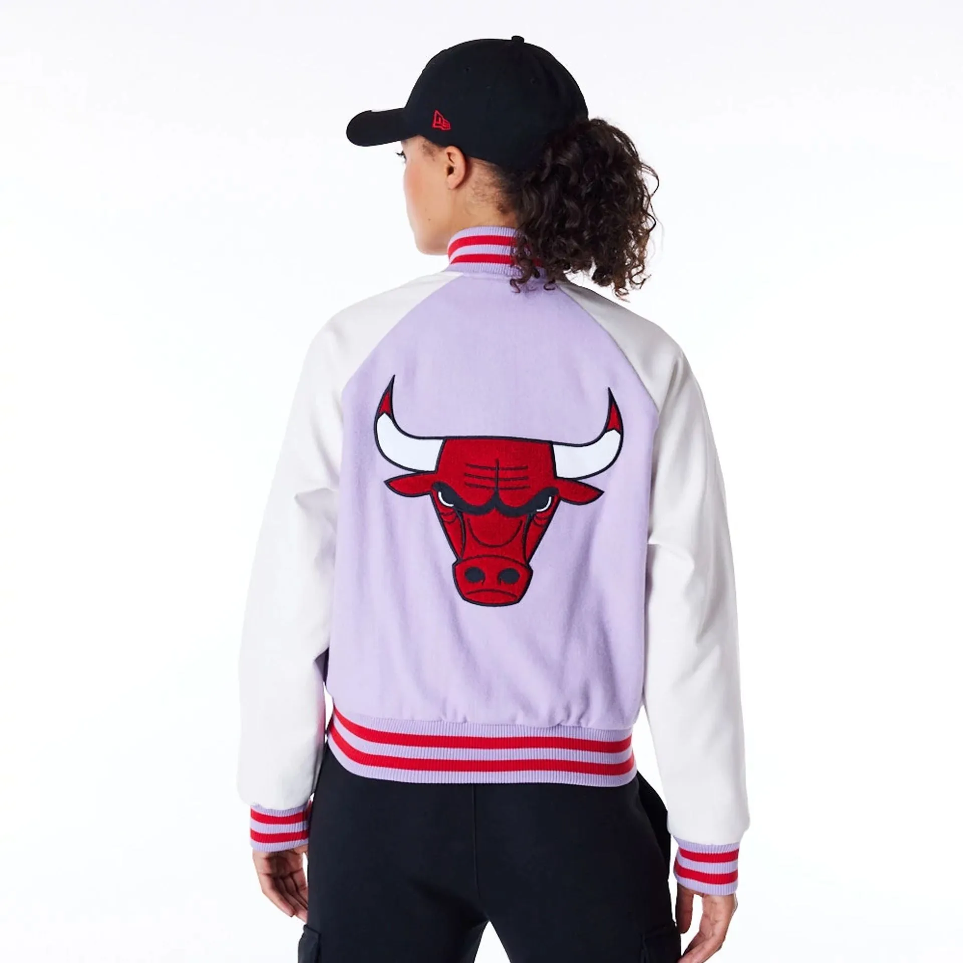 Chicago Bulls Womens NBA Pastel Purple Varsity Jacket