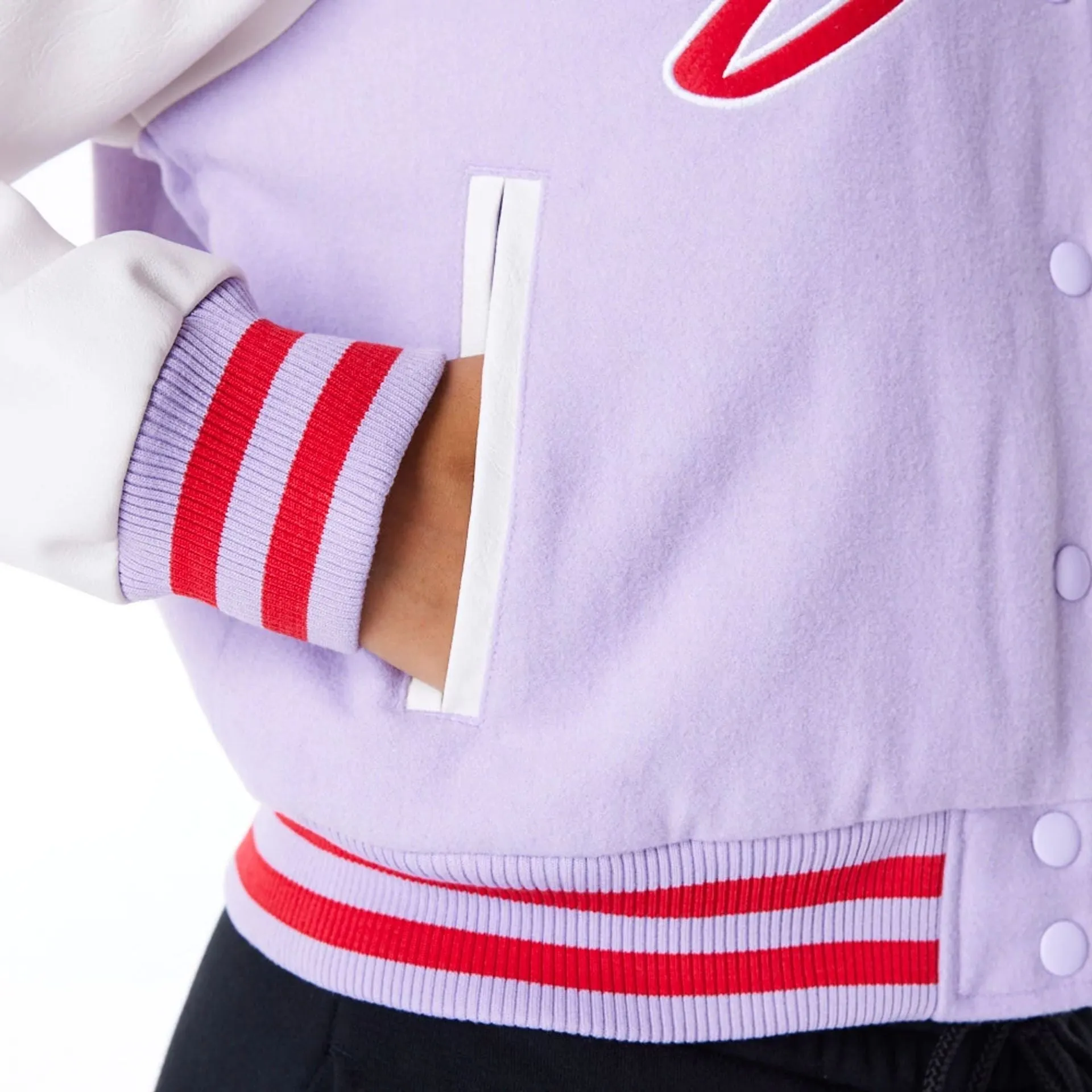 Chicago Bulls Womens NBA Pastel Purple Varsity Jacket