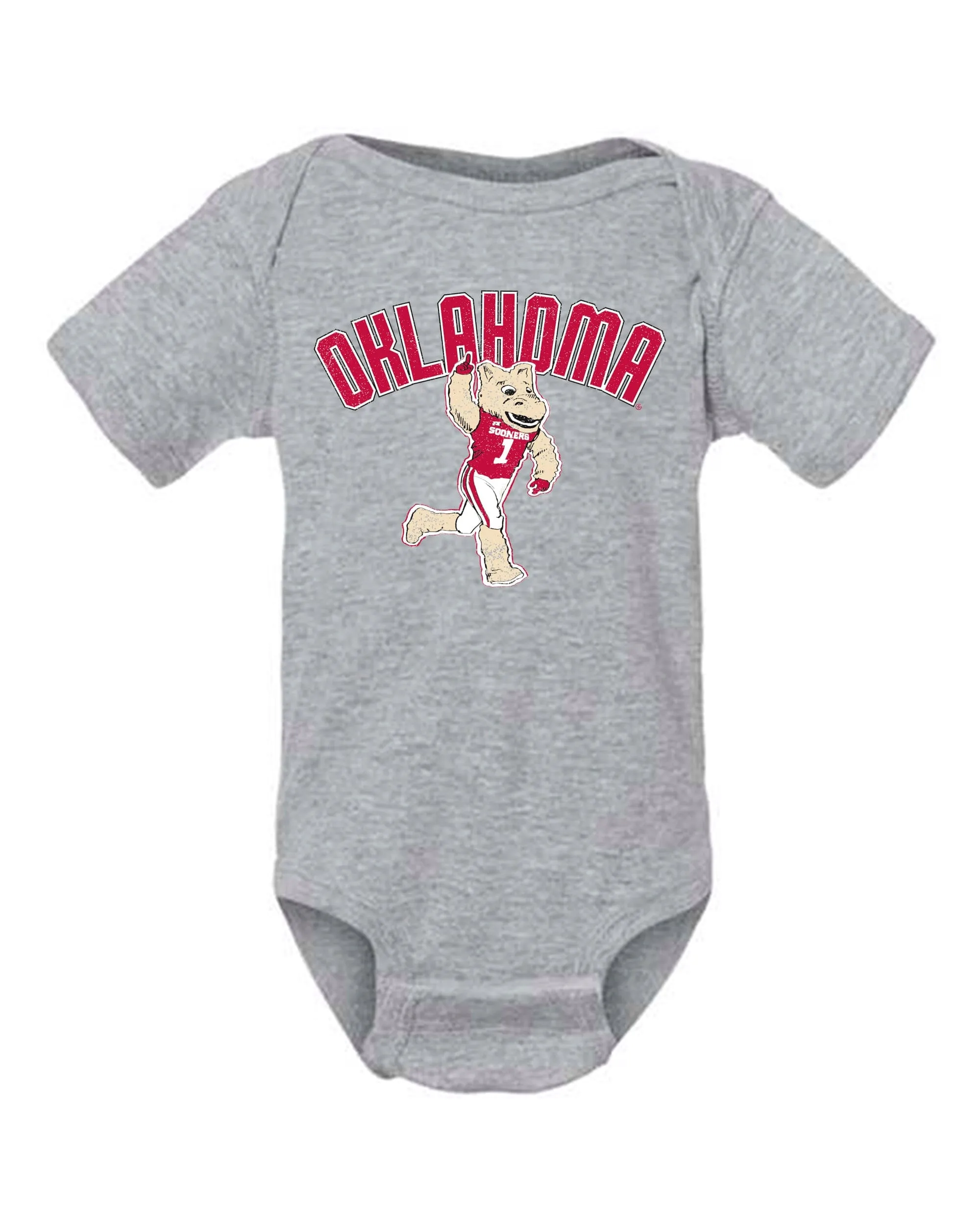 Children's OU Cartoon Mascot Gray Onesie