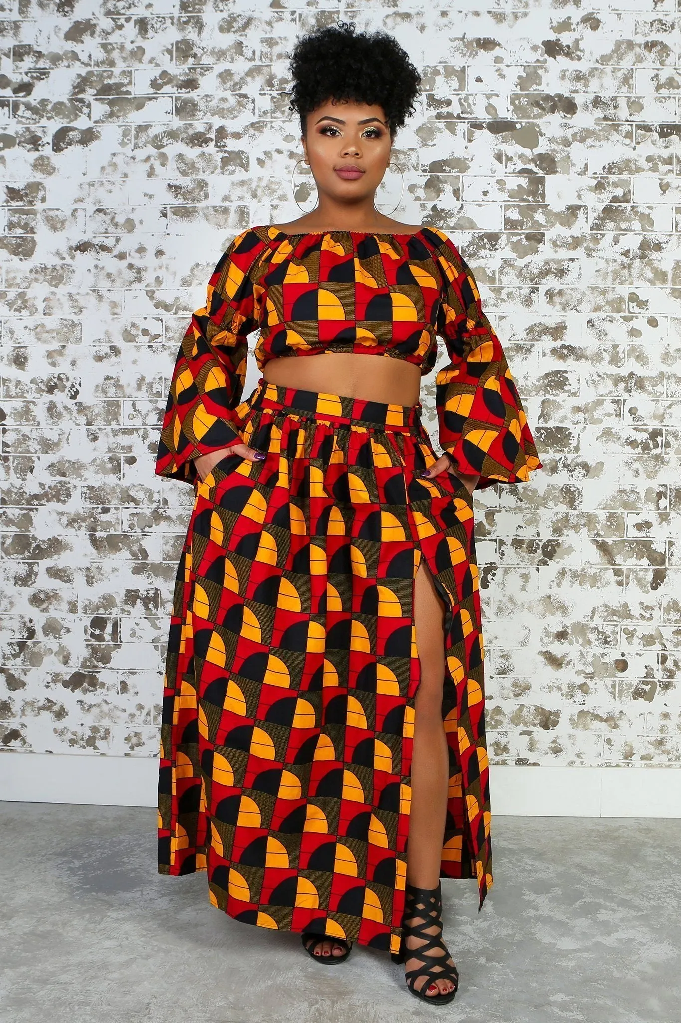 CHIZA African Print Maxi Skirt