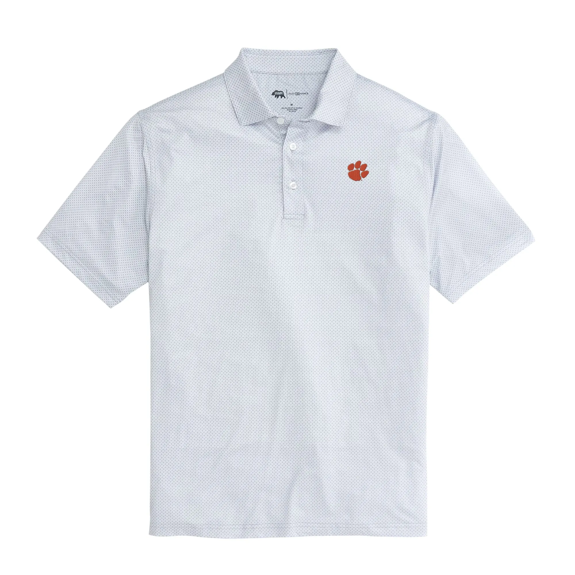 Clemson Scope Printed Performance Polo - Mirage Grey