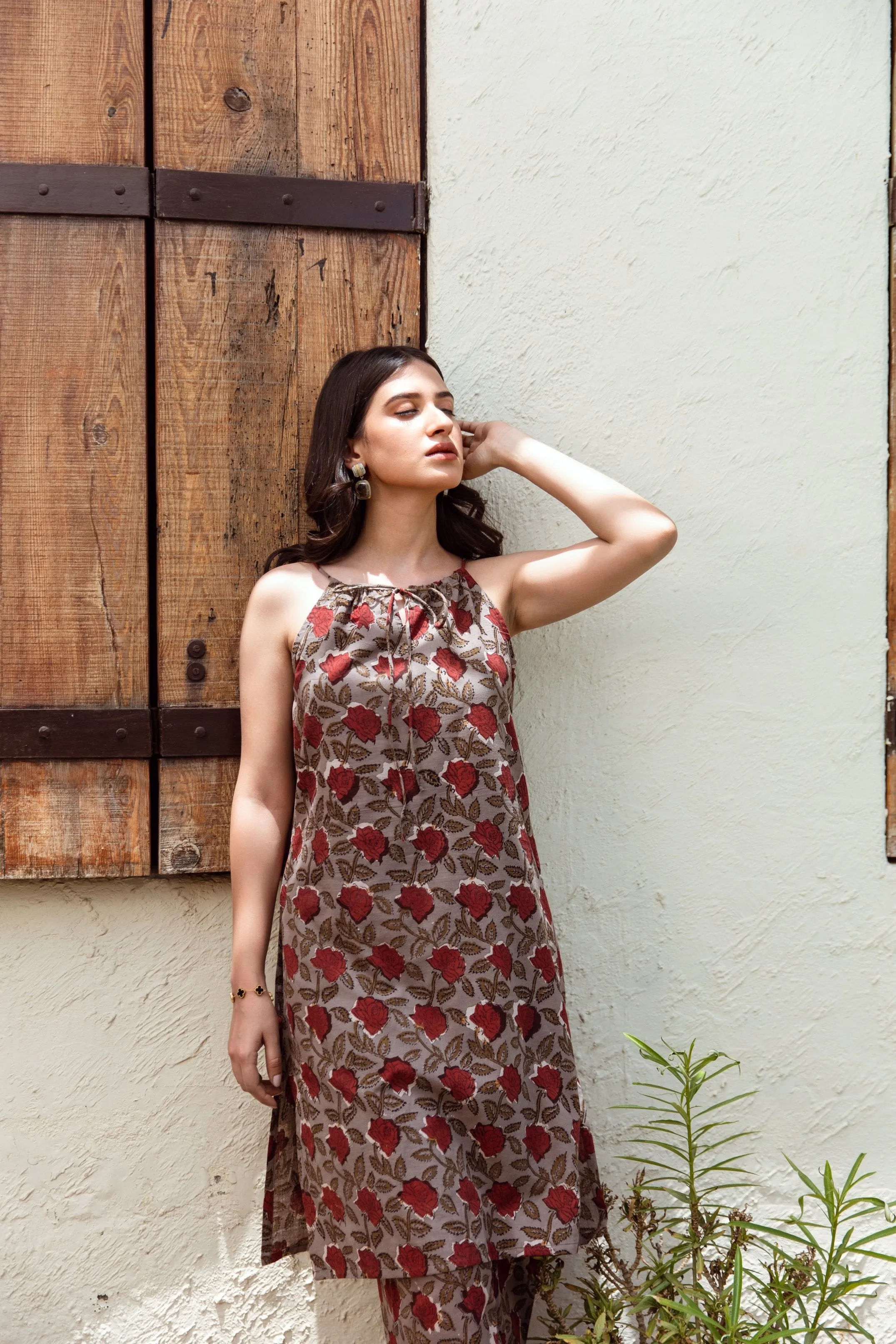 cocoa kurta-style co-ord set