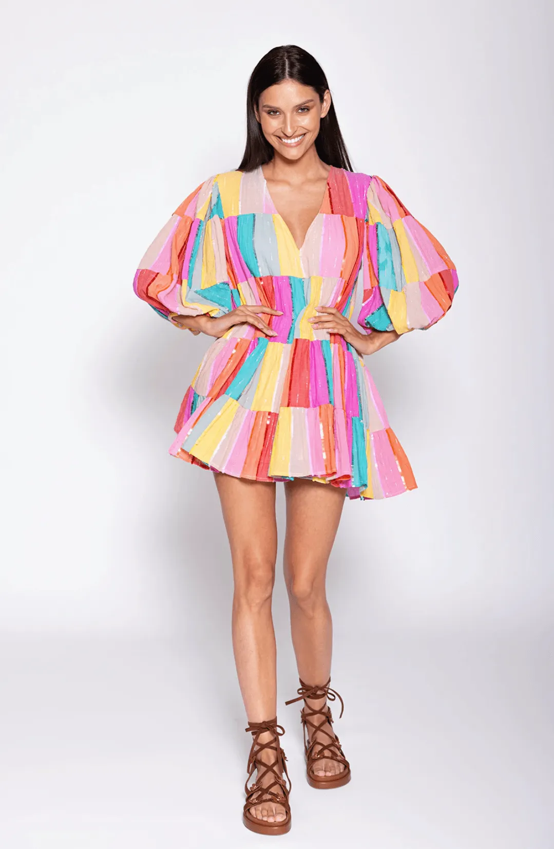 Colombe Multi Colored Mini Dress