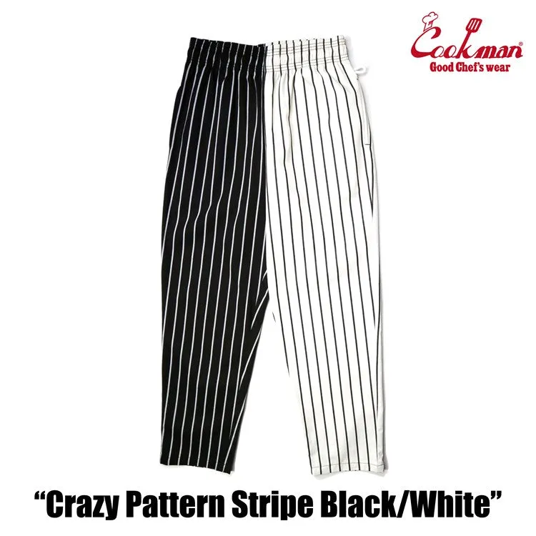 Cookman Chef Pants - Crazy Stripe : Black and White