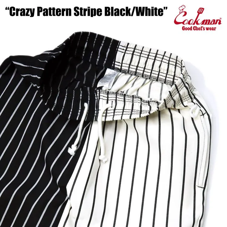 Cookman Chef Pants - Crazy Stripe : Black and White