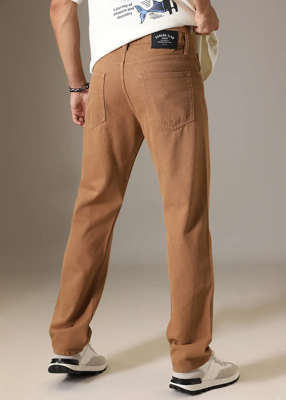 Copper Brown Straight Fit Denim