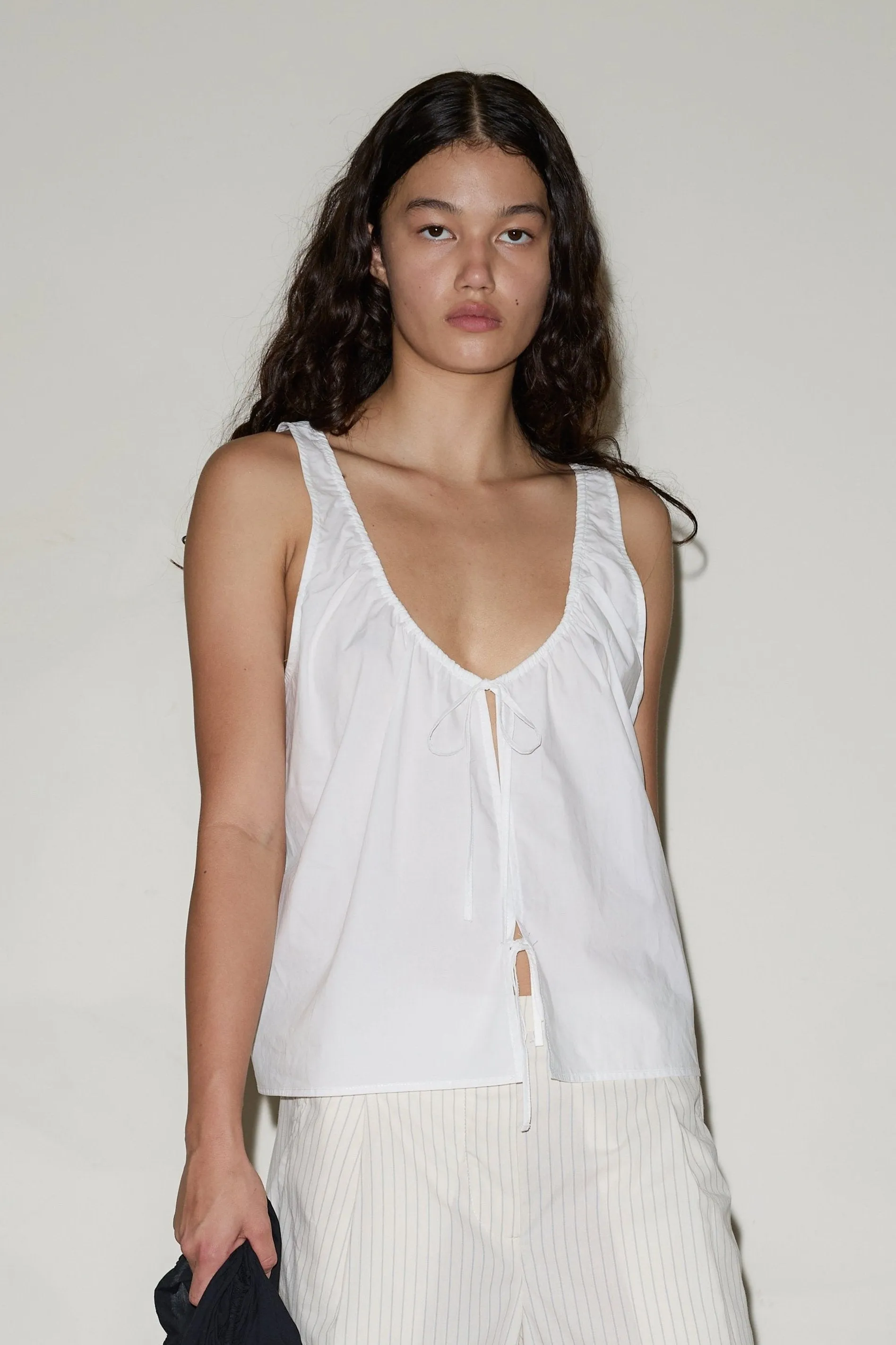 Cotton Bind Top - White