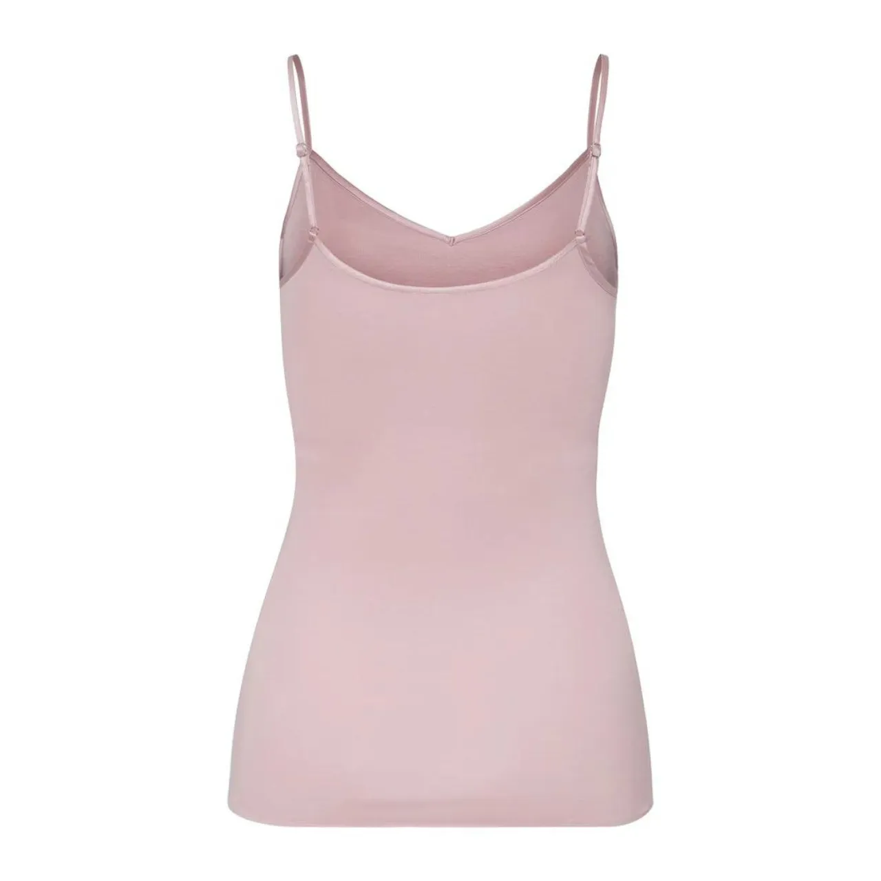 Cotton Seamless Spaghetti Camisole in Pale Pink