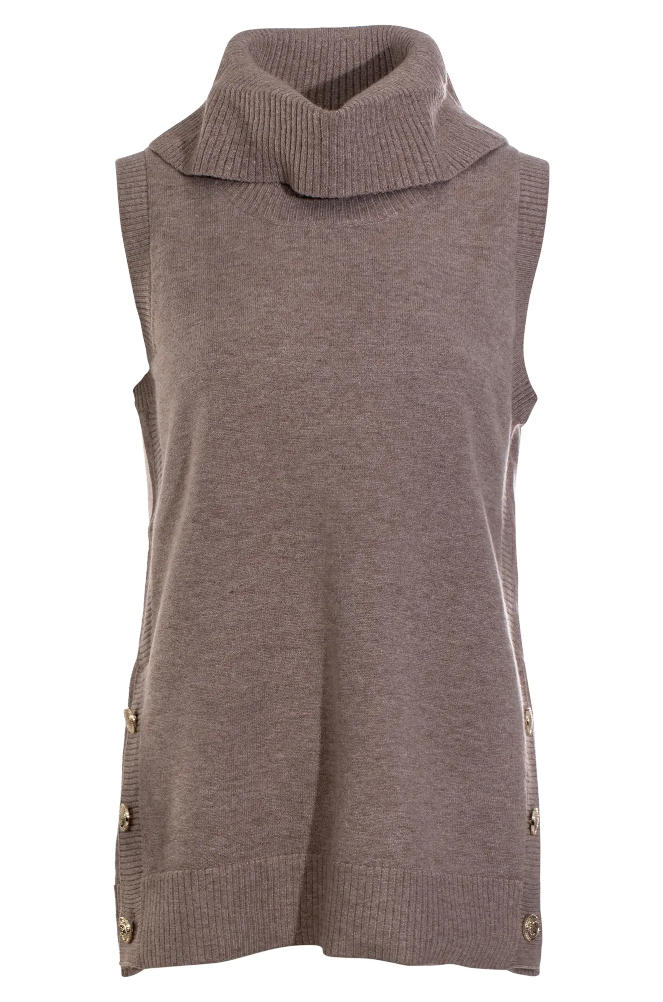 Cowl neck Luxe Knitwear Vest | Fawn Marle | 7320ZZ