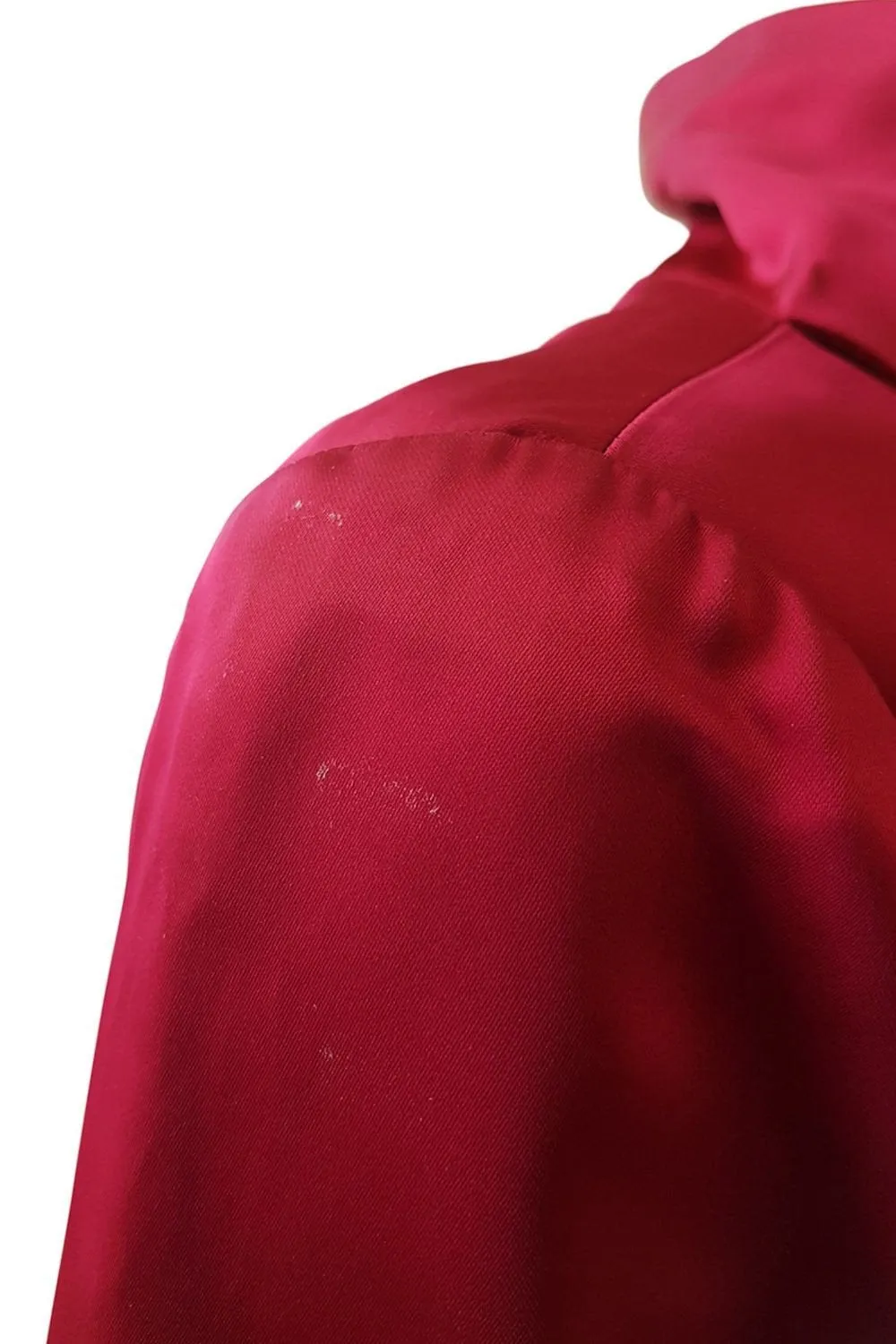 DANIEL MAIGRON Vintage Red Satin Silk Bolero Jacket (IT 38)