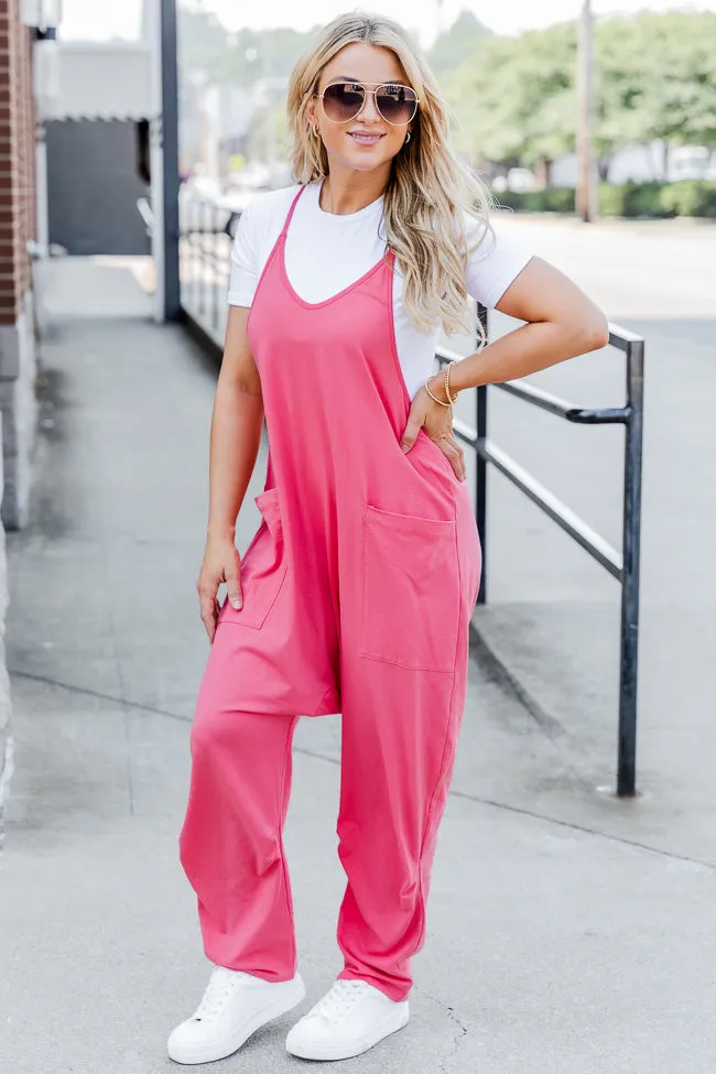 Day In The Life Coral Jumpsuit FINAL SALE