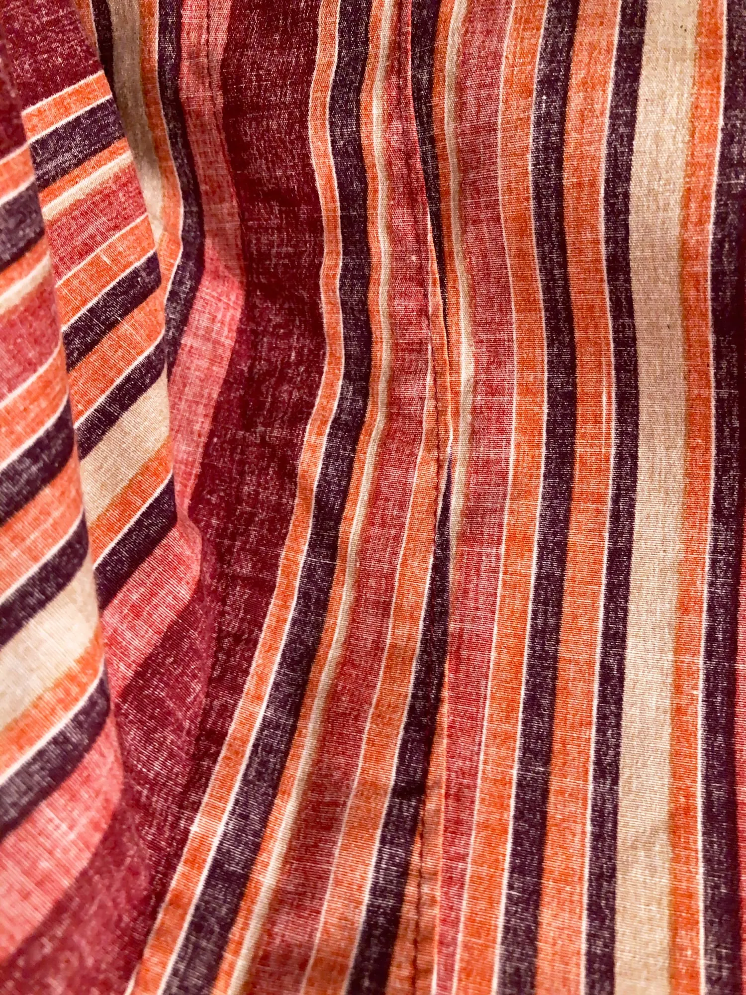 Dirk Bikkembergs red and orange cotton striped short sleeve shirt