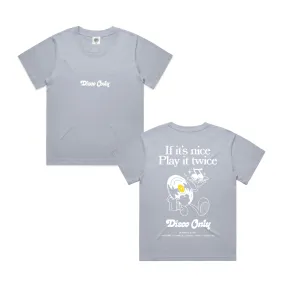 DISCO ONLY WMNS 'Play It Twice V2' Tee - Powder Blue