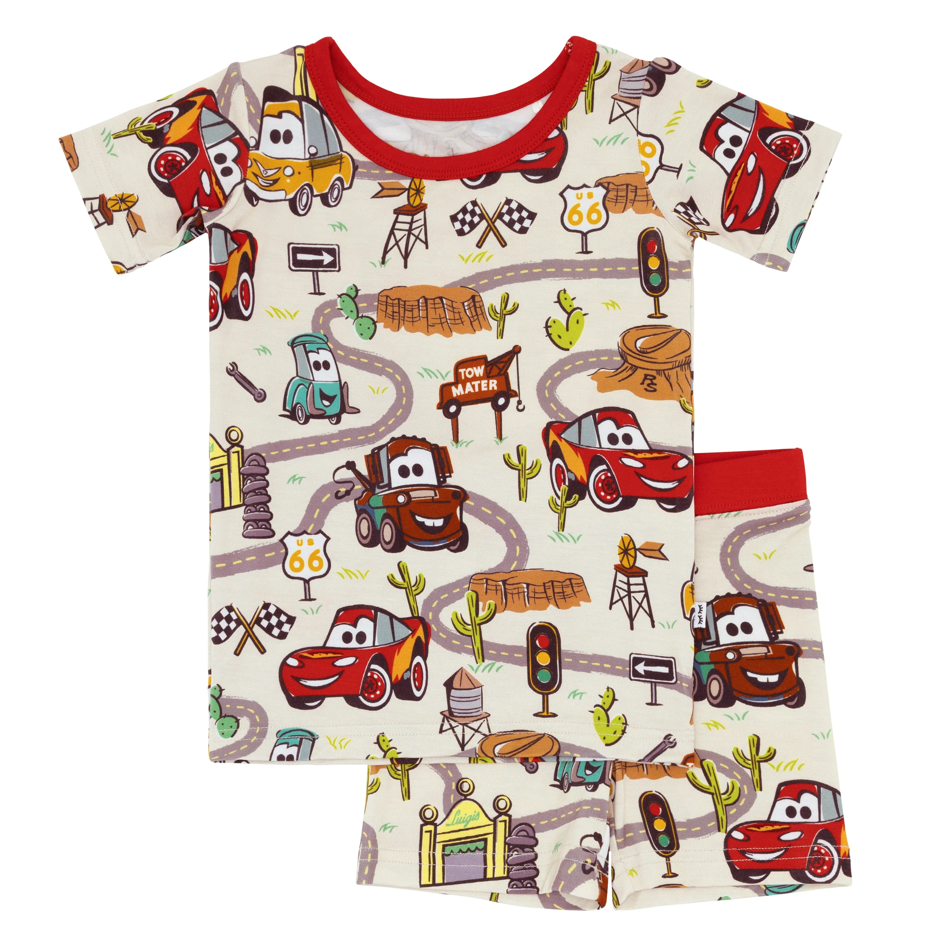 Disney Pixar Radiator Springs Two-Piece Short Sleeve & Shorts Pajama Set