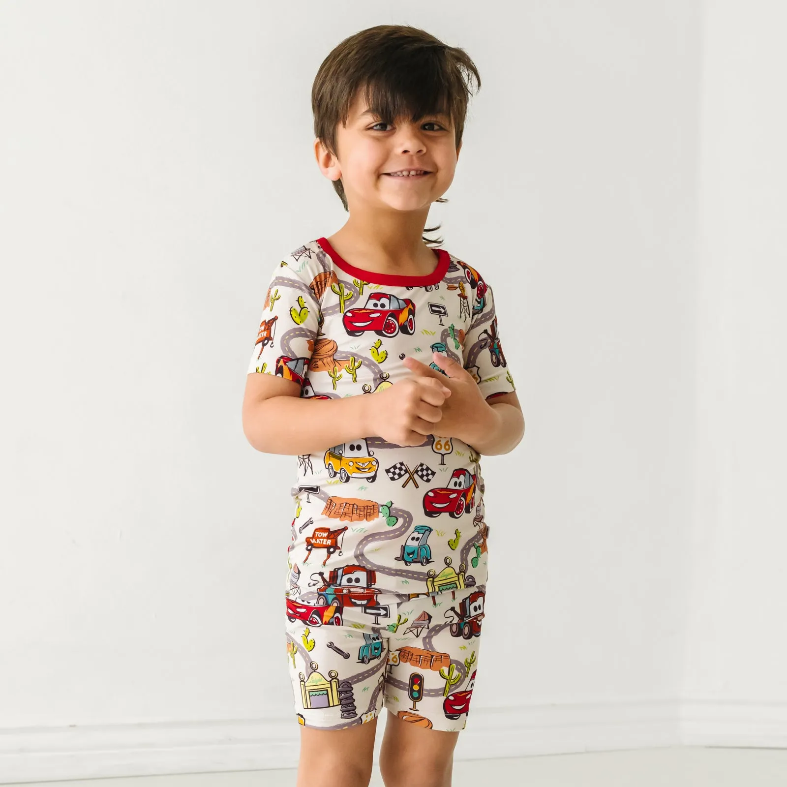 Disney Pixar Radiator Springs Two-Piece Short Sleeve & Shorts Pajama Set