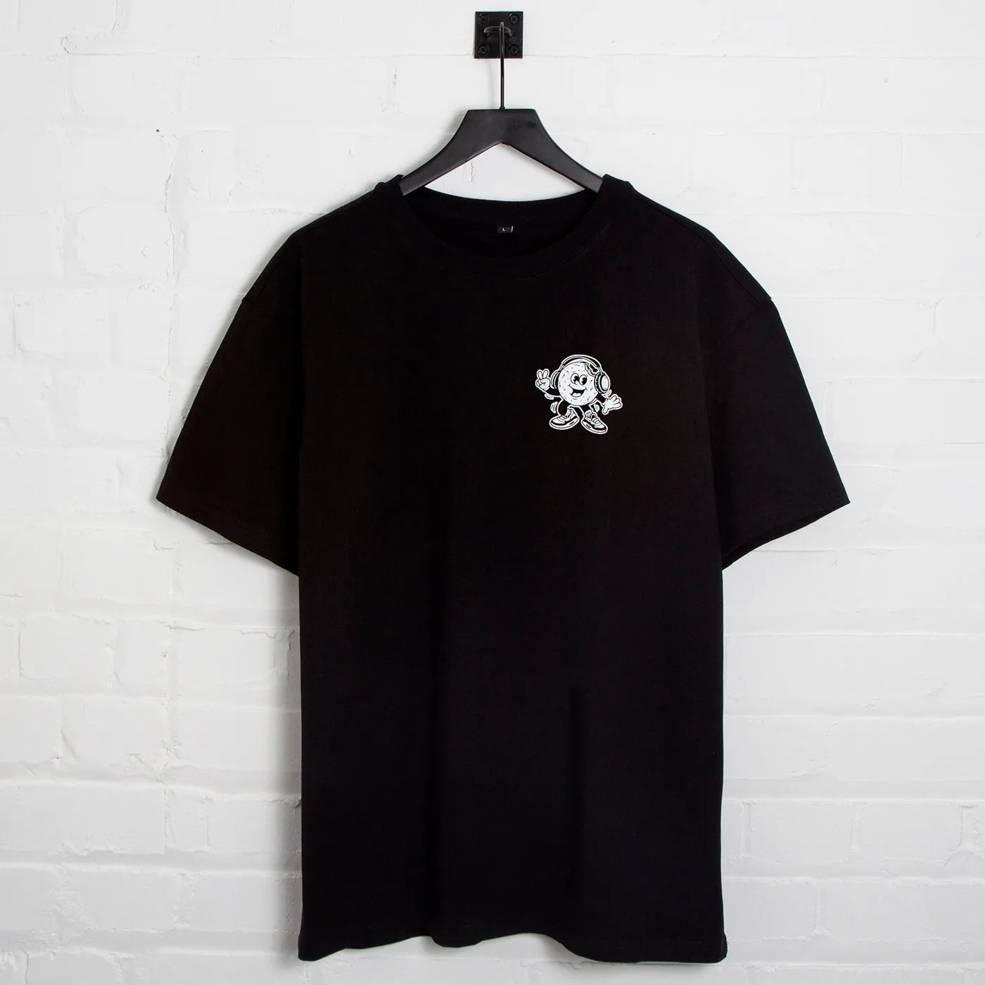 Double Dip Back Print - Oversized Tshirt - Black