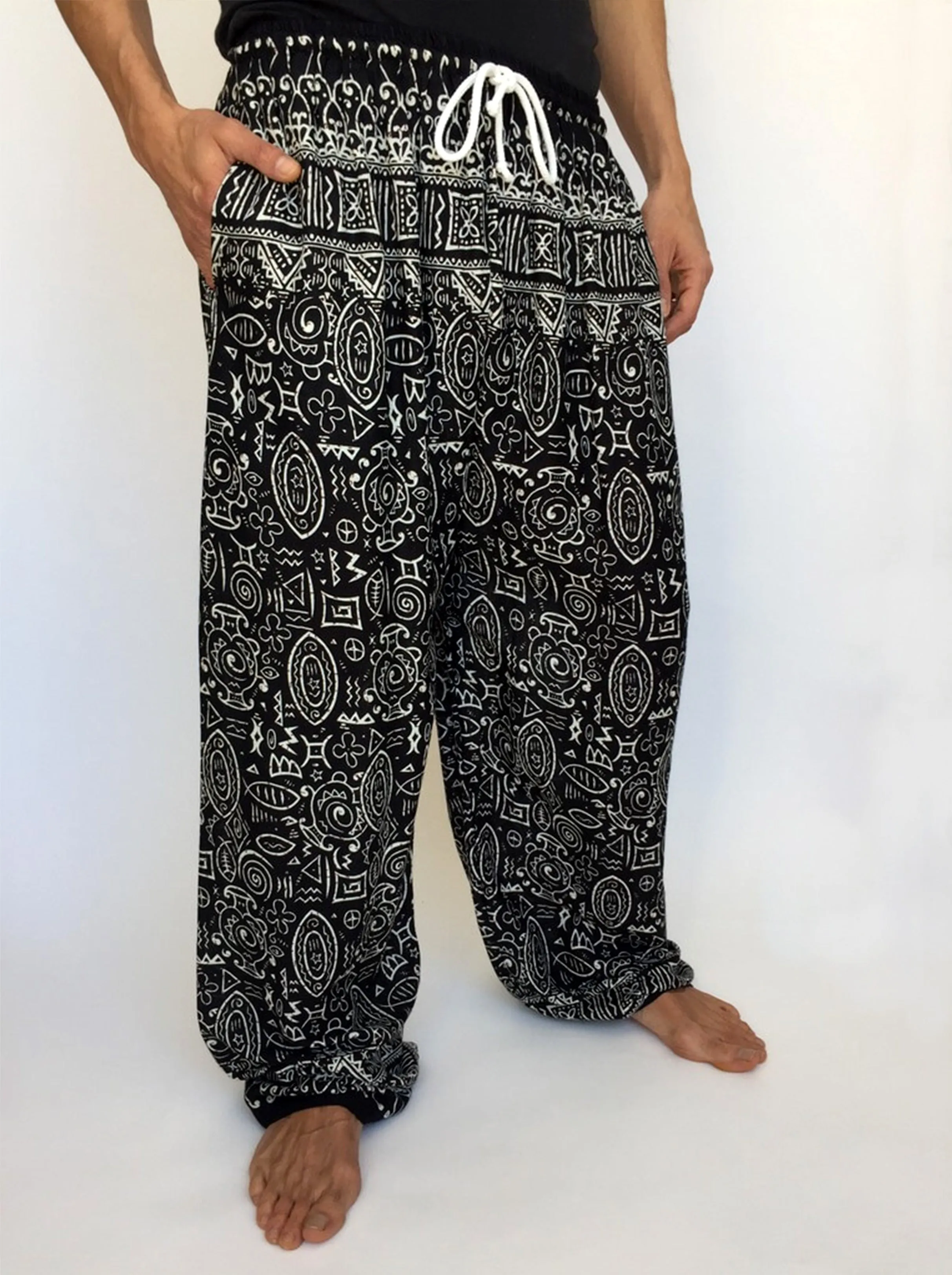 Drawstring Pants with Pocket