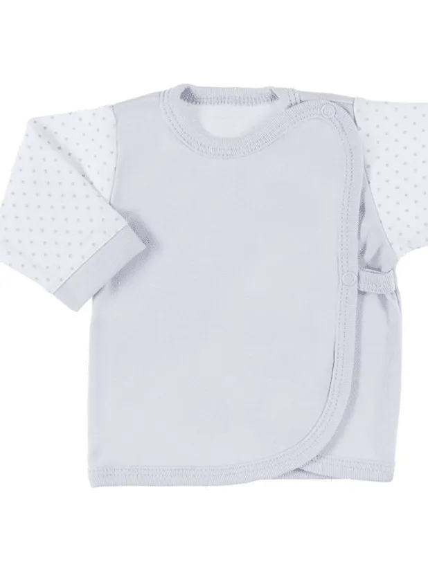 Early Baby Wraparound Top, Grey