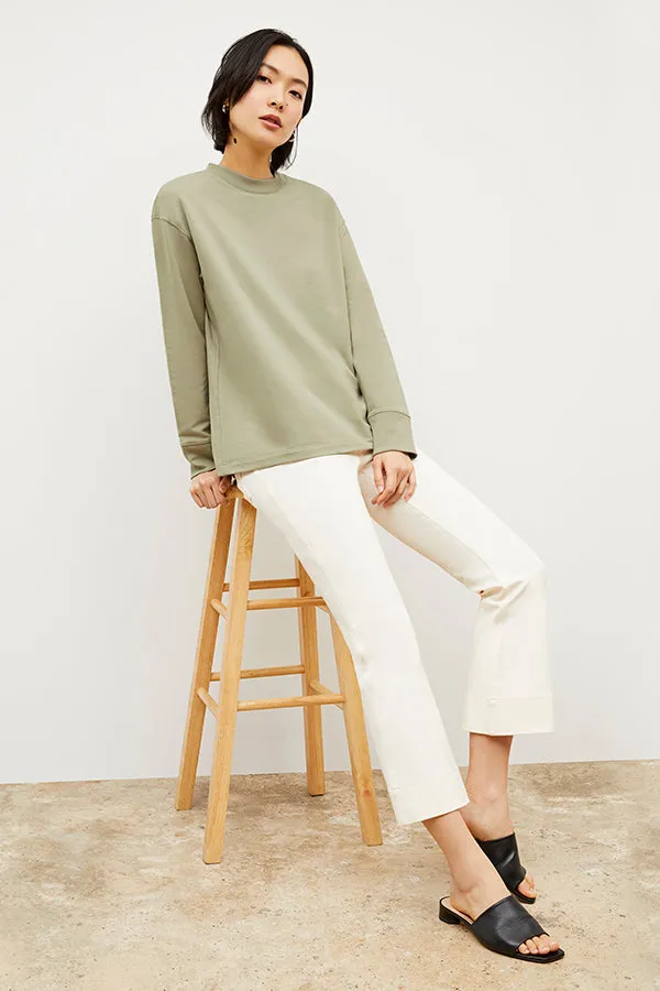 Ellie Pullover - Light French Terry :: Laurel Green