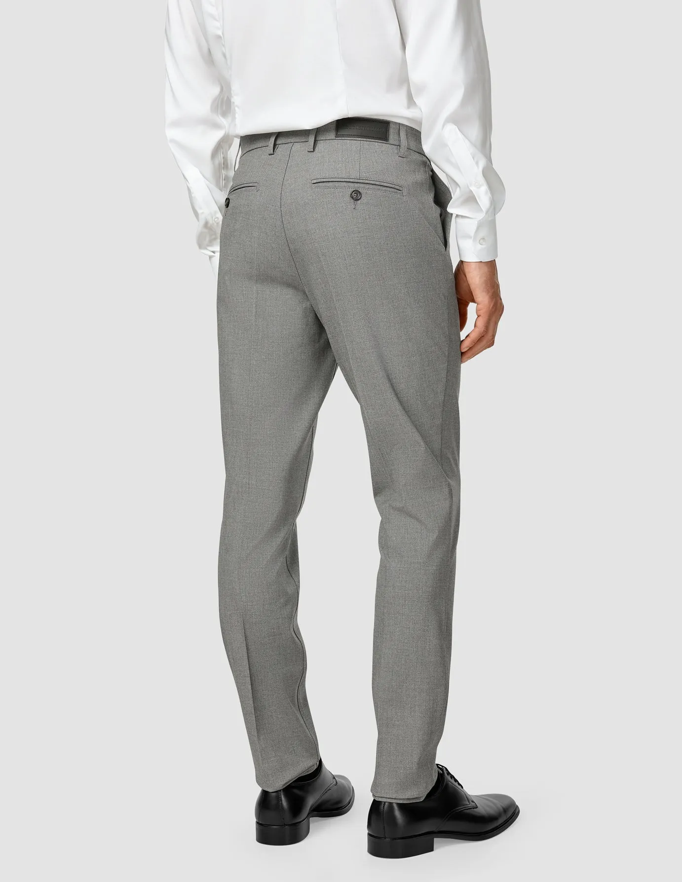 Essential Suit Pants Slim Dark Grey Melange