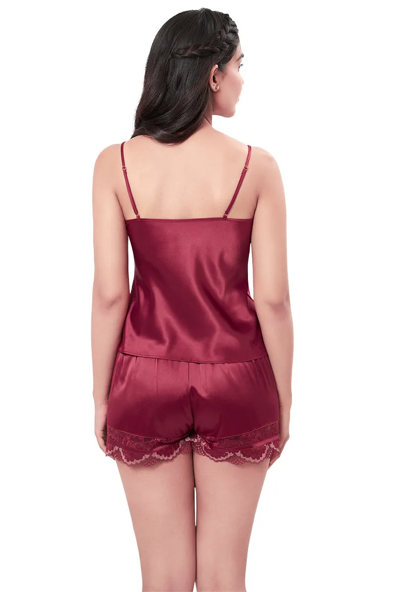 Eternal Bliss Sleeveless Sleep Cami - Red Berry