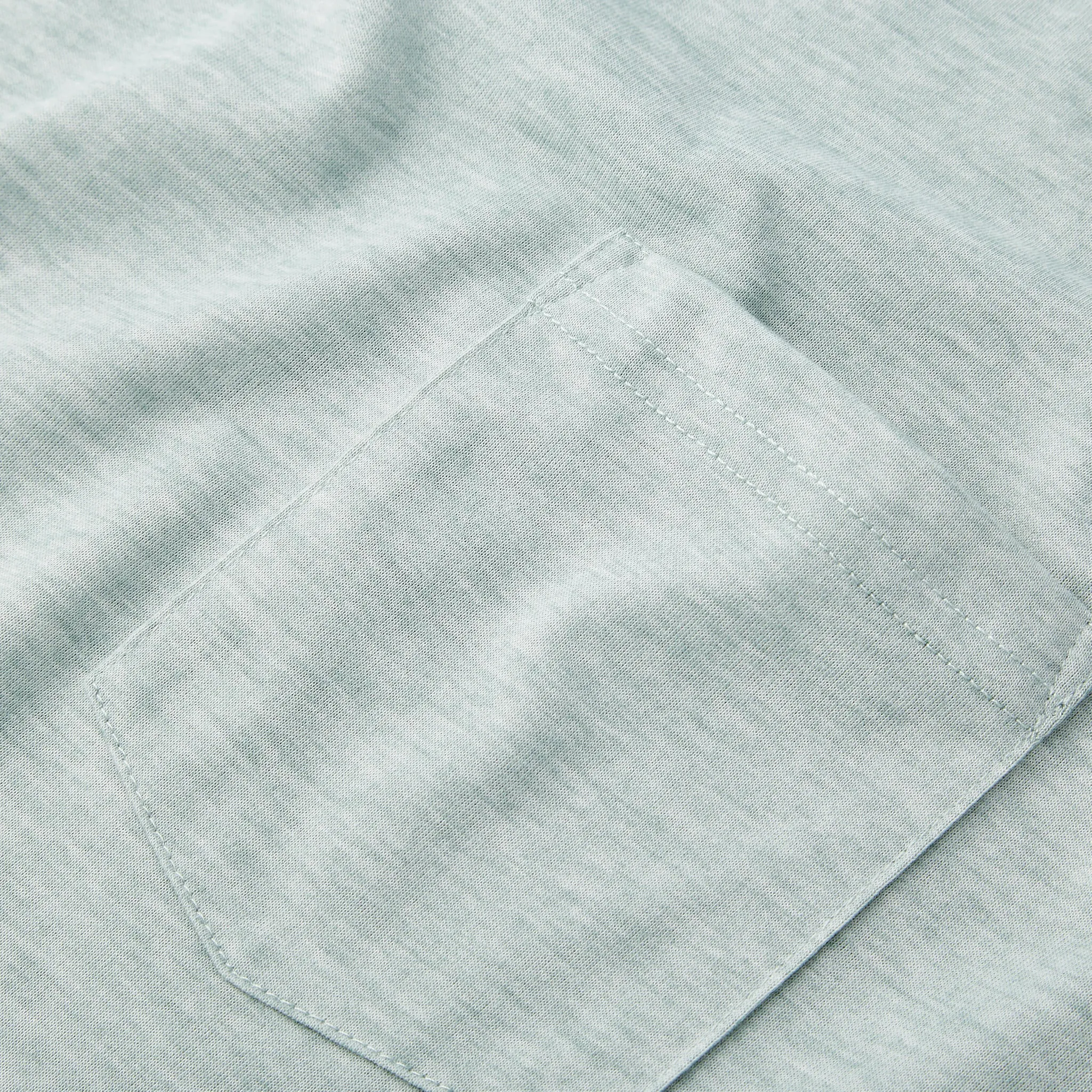 Everyday Tee with Pocket in Heather Gray Green