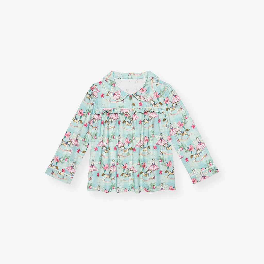 Farrah Flannelette Ruffled Pajama Set