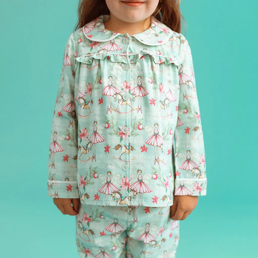 Farrah Flannelette Ruffled Pajama Set