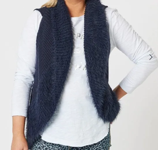 Faux vest navy