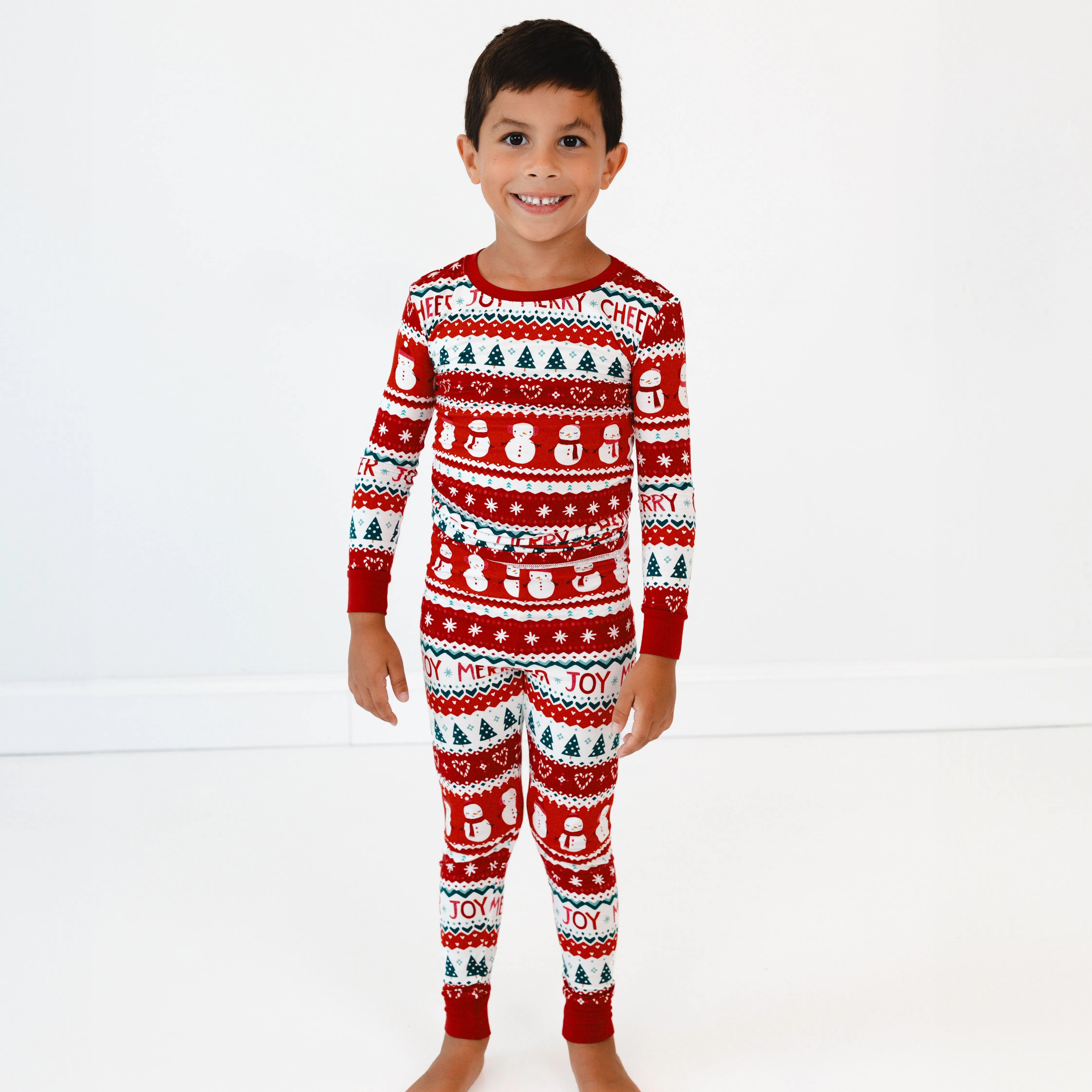 Festive Fair Isle Two-Piece Pajama Set