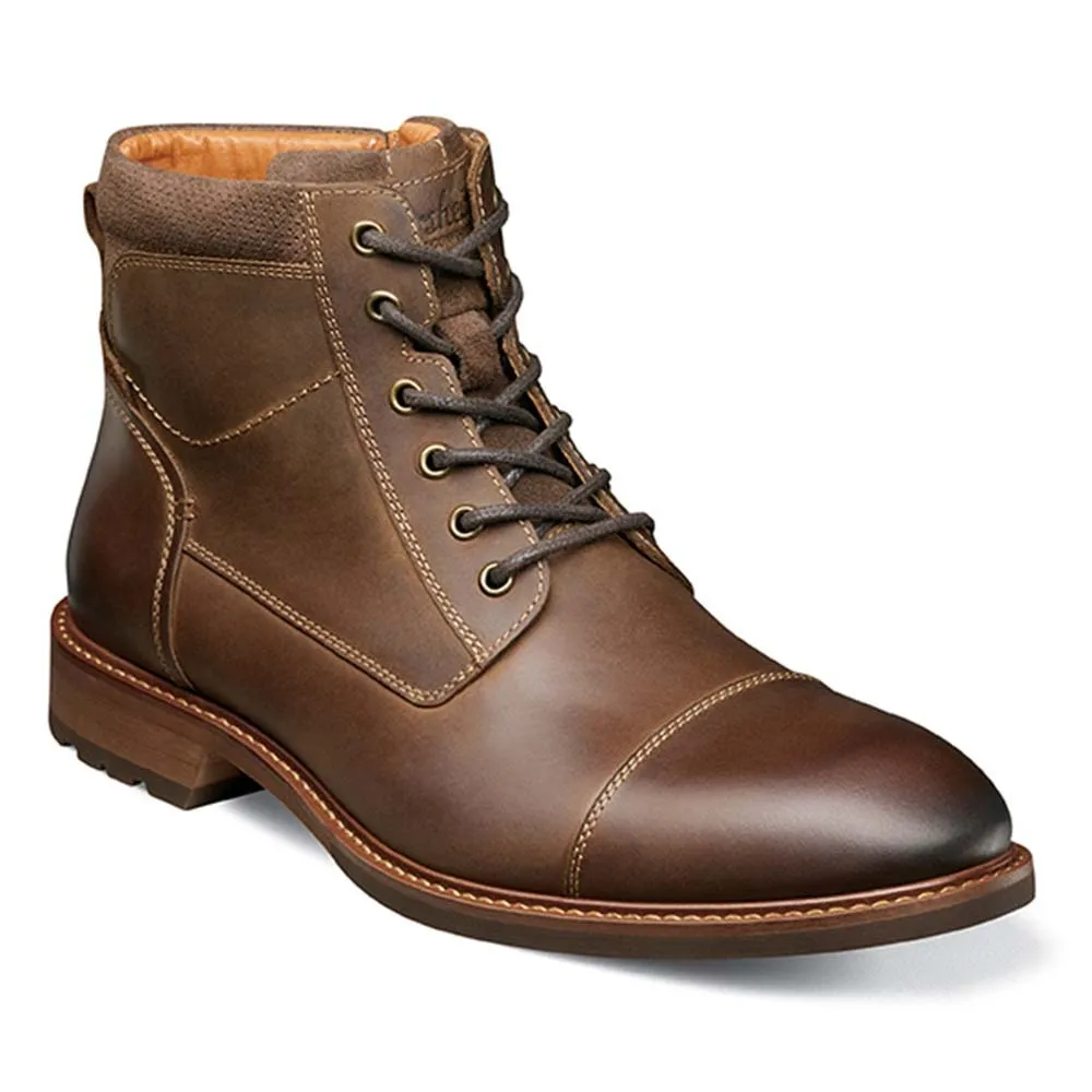 Florsheim LODGE Cap Toe Lace Up Men's BROWN Boot