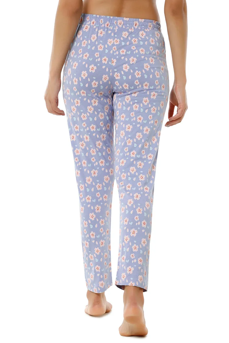 Full Length PJ Bottom - Brunnera Blue Floral Print