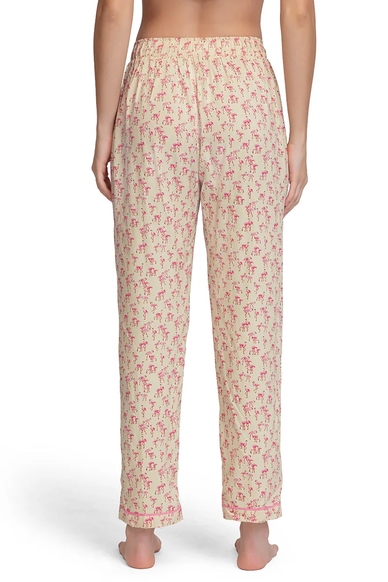 Full Length Pyjama Bottom - Flamingo Pr