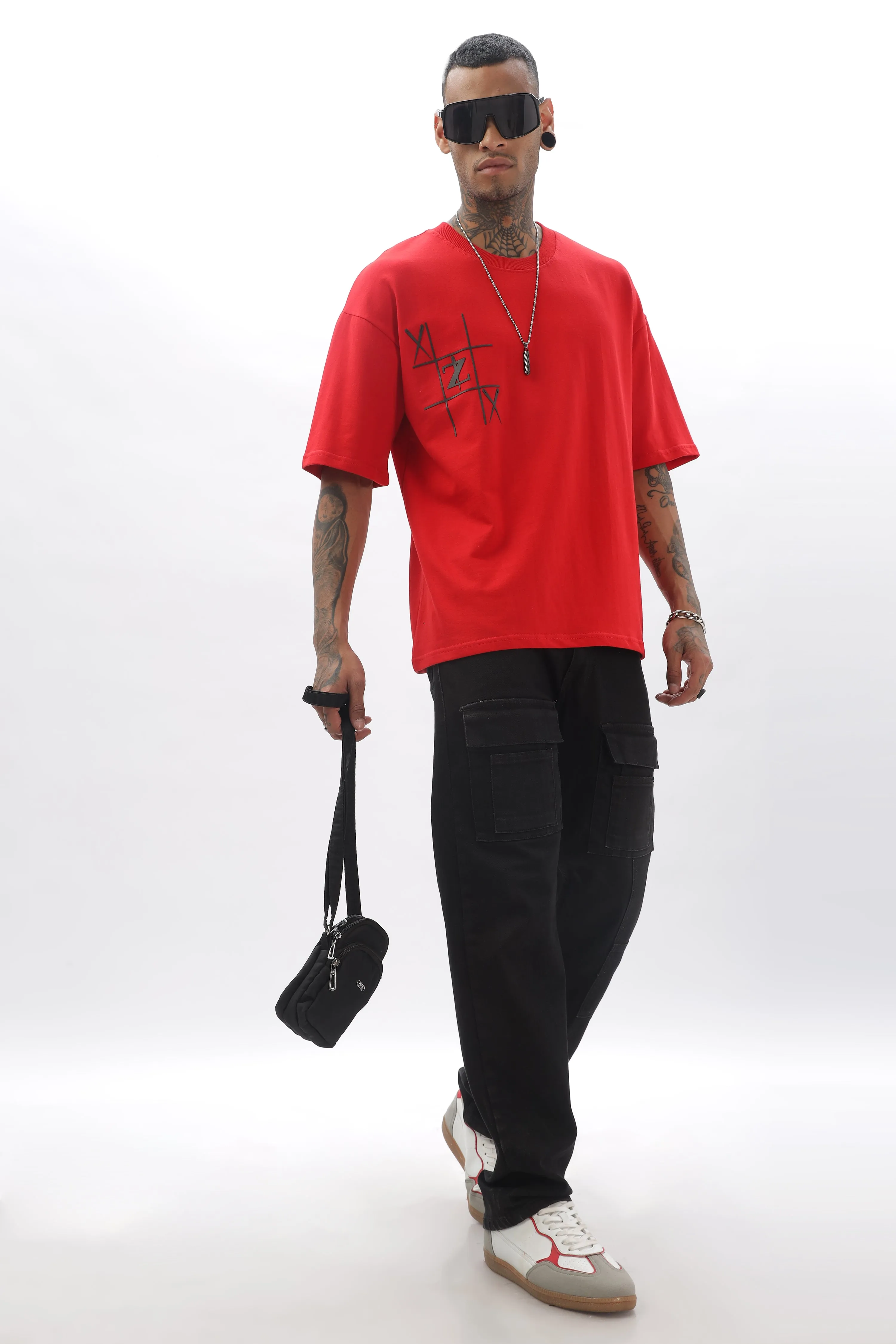 GameOn XO Red Dropshoulder Tshirt